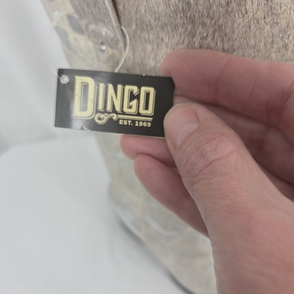 Dingo Giddy Up Foiled Silver Leather Western Boot NWT 6.5M - Picture 2 of 10